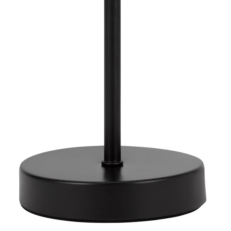 Sarriah Modern Stick Accent Table Lamp with Pull Chain and White Fabric Shade, Brushed Steel, 20"