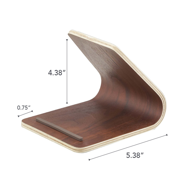 Yamazaki Home Plywood Tablet Stand, Wood, Brown