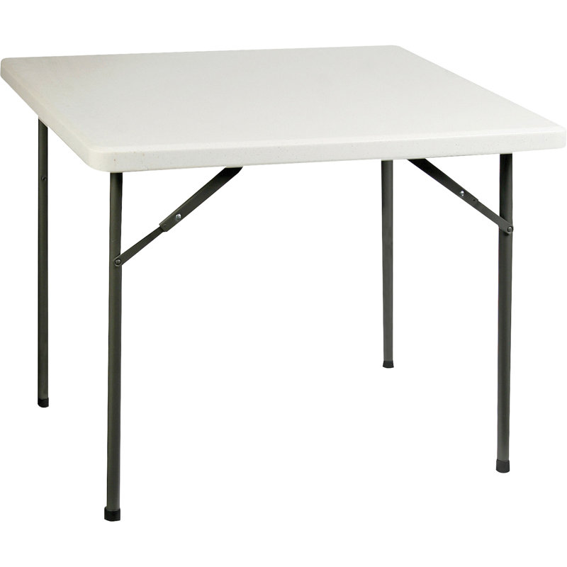 Gray Square 36" Folding Banquet Table with Steel Legs