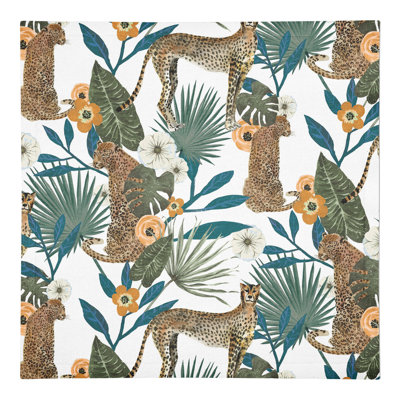 Serviette en coton 10 po Tropical Cheetah