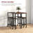 6-Piece Bar Table Set with 2 Breakfast Tables 4 Stools for Kitchen