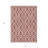 5' X 8' Burgundy And Ivory Geometric Washable Indoor Outdoor Area Rug