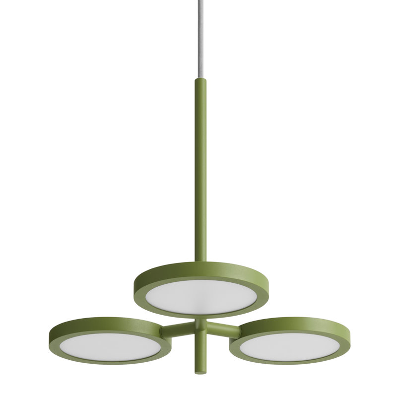 Shine On 3 - Light LED Pendant, Grasshopper, 16" H x 15" W x 15" D