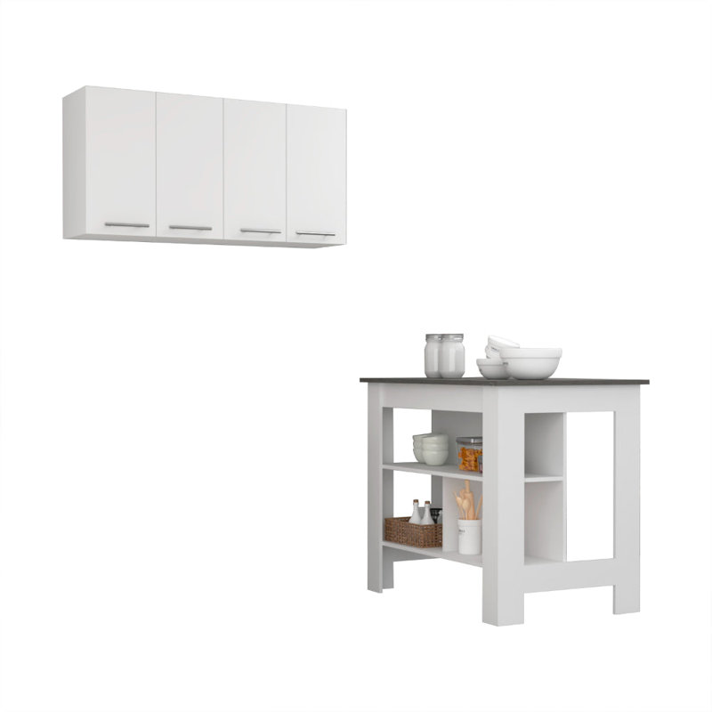 Wood Kitchen Island, Walnut