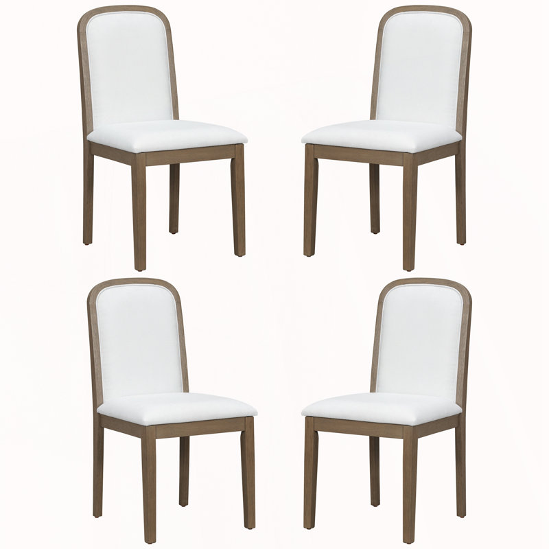 Ensemble de chaises de salle à manger avec 4 chaises rembourrées, Espresso