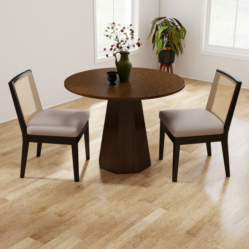 Ensemble de tables de salle à manger rondes, petit ensemble de tables de salle à manger rondes de style Mid-Century, permettant d'économiser de l'espace