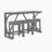 4-Piece Table And Chair Set, Narrow Dining Table With Power Outlet, 3 Upholstered Stools-1536926918-1536926906