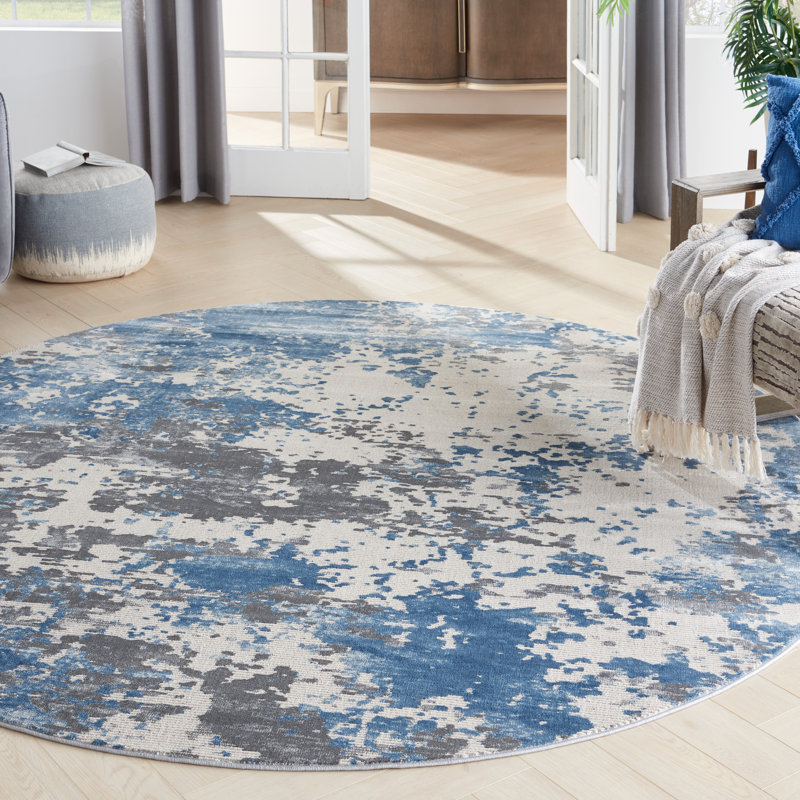 Tapis abstrait, Rond 7 pi 10 po