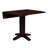Solid Wood 36" Square Dual Drop Leaf Dining Table, Rich Mocha