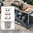 78.3" Oversized Foldable Outdoor Kitchen Island, Solid Rolling Bar Cart with Stainless Steel Top & Trash Storage for Lawn Garden BBQ-1300103007