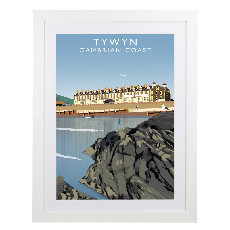 'Tywyn 2' by Richard O'Neil - Print, White Wood Frame, 43.5 cm H x 33.5 cm W x 2.2 cm D