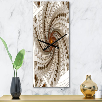 Horloge murale moderne à motif de spirale blanche