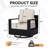 Oneita Modern Outdoor Aluminum Swivel Armchair Set with Durable All-weather 6 Inch Thick Beige Cushions(set Of 2)-1500929320