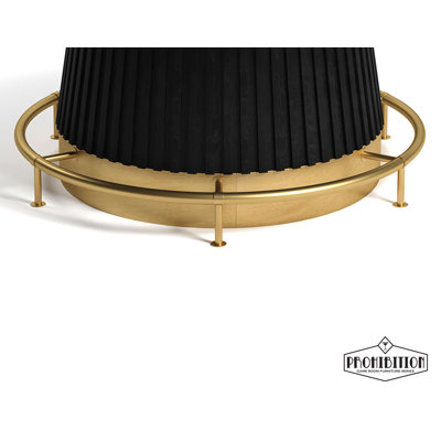 Prohibition Series 60' Poker Foot Rail - Brass
