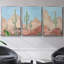 Sunny Saguaro I, ensemble de 3 toiles encadrées sur toile-97946138-97946139