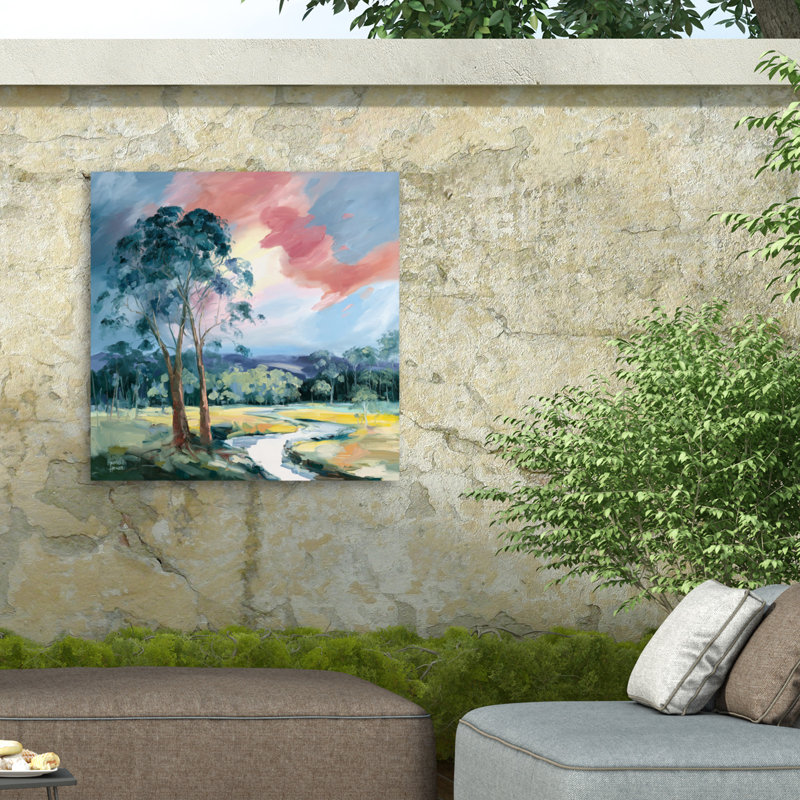 Meredith Howse Dancing Light At Sundown Outdoor  Canvas, H 14 po x l 14 po