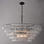 Grand lustre rond en verre noir à 12 niveaux de luxe avec 12 lumières Whistler (ampoules incluses)-1999081342-1999268917