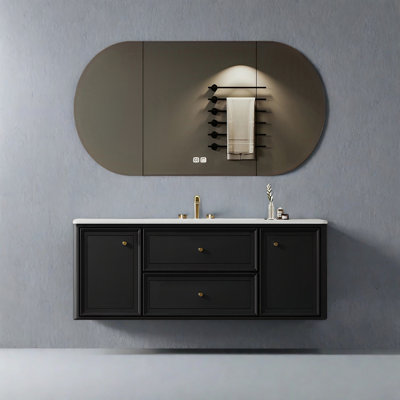Cream-style French retro bathroom cabinet