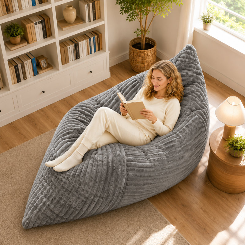 Bean Bag Chair, Light gray