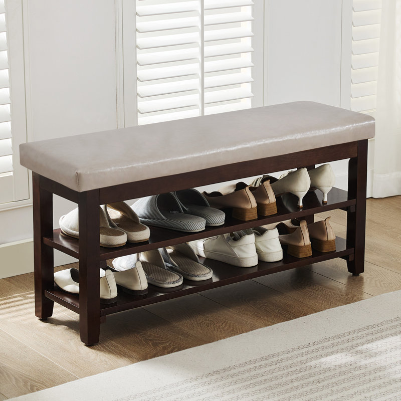 Banc de rangement pour chaussures 40 po, Grey