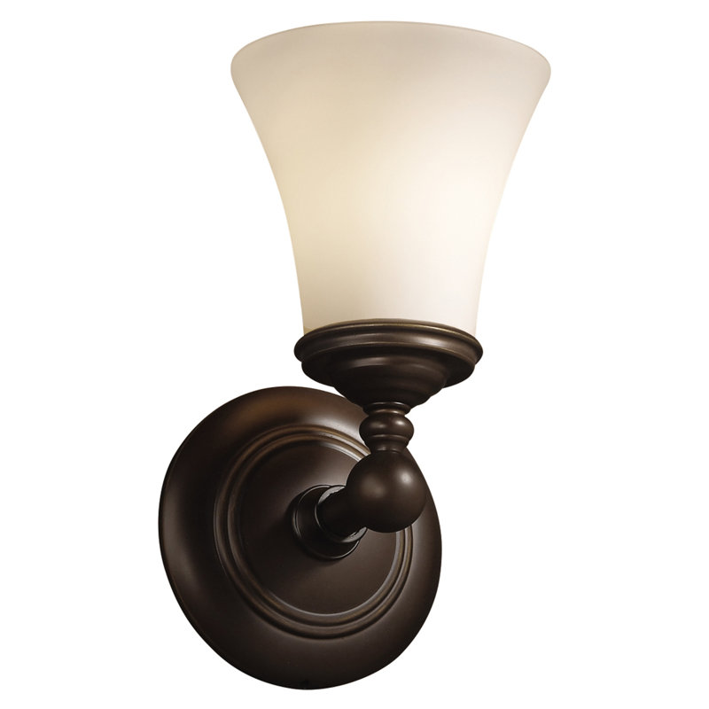Wilbrecht Armed Sconce, Brushed Nickel, Opal