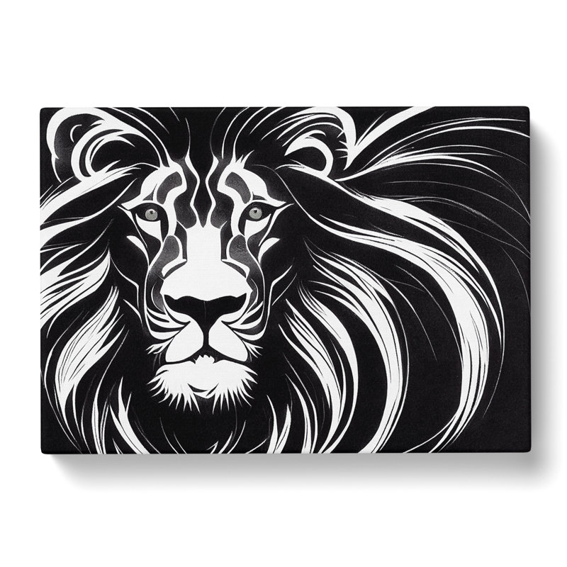Wondrous Lion Abstract - Wrapped Canvas Print, 35cm H x 50cm W x 3cm D