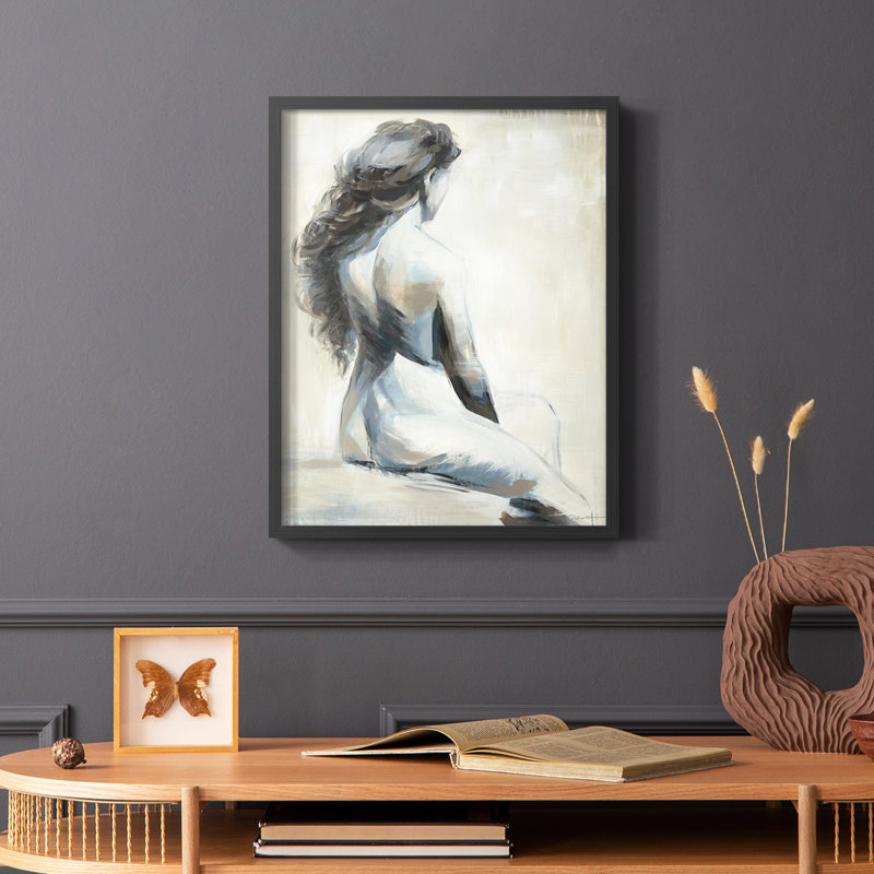 «Song on the Wind», reproduction encadrée - bois massif, Cadre simple noir, H 14 po x l 11 po