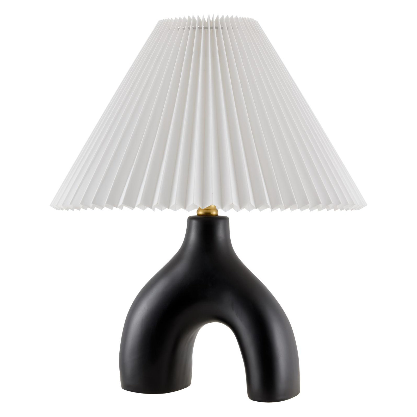 Celes Table Lamp, Black, White