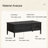 Retro rectangular solid wood coffee table