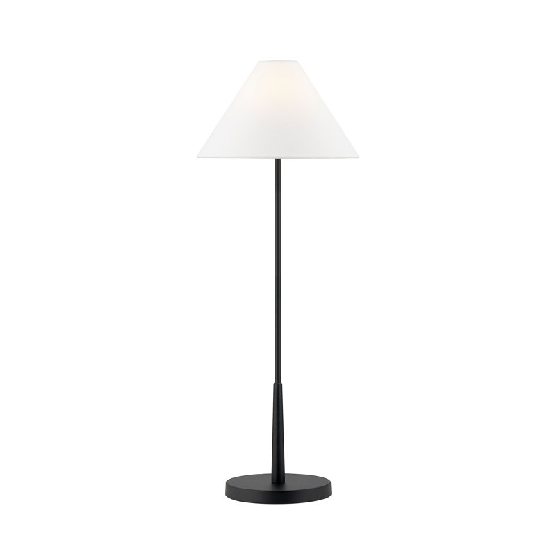 Lampe-buffet 32 po avec abat-jour en lin Barry, noir