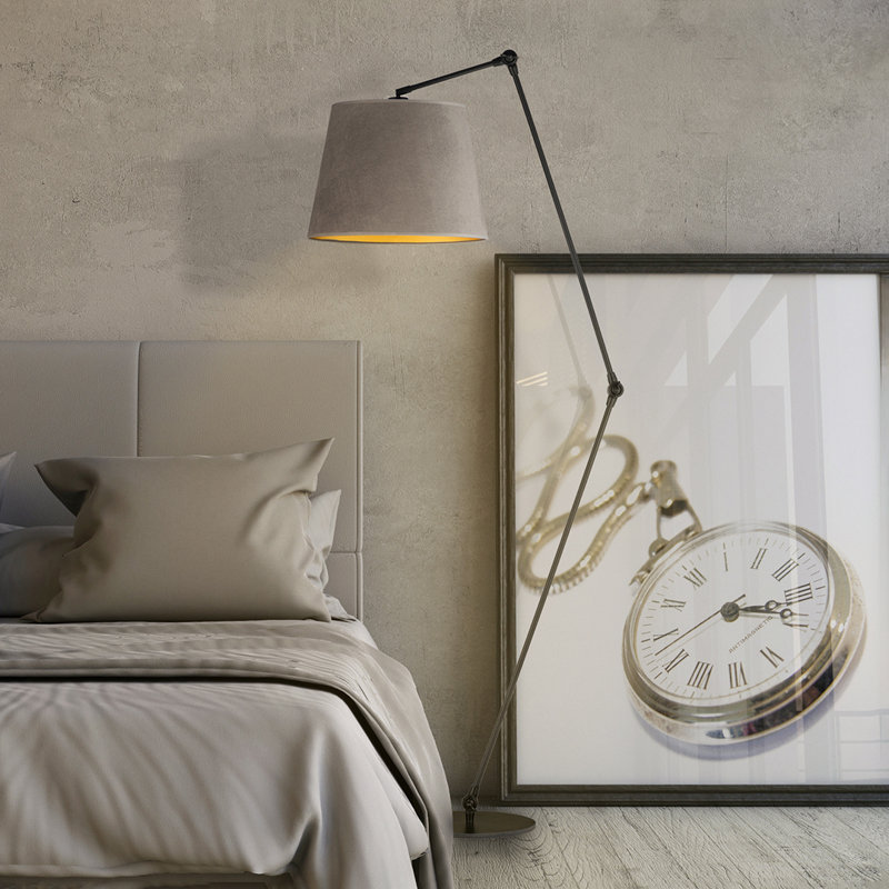 Magy 177cm Task Floor Lamp, White, Light Grey