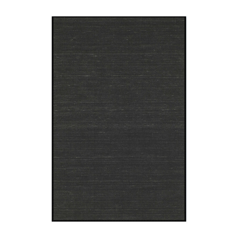 Tapis contemporain noir, Rectangle 4 pi x 6 pi