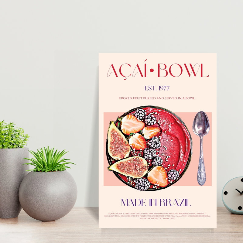 «Vibrant Aasaas Fruit Bowl», art mural vibrant, H 18 po x l 12 po