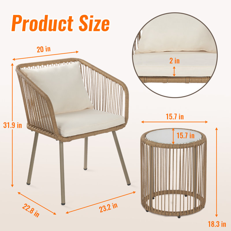 - Person Patio Conversation Set