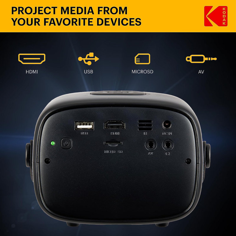 Kodak Pico Projector 40 Lumens Portable Projector with Remote Included