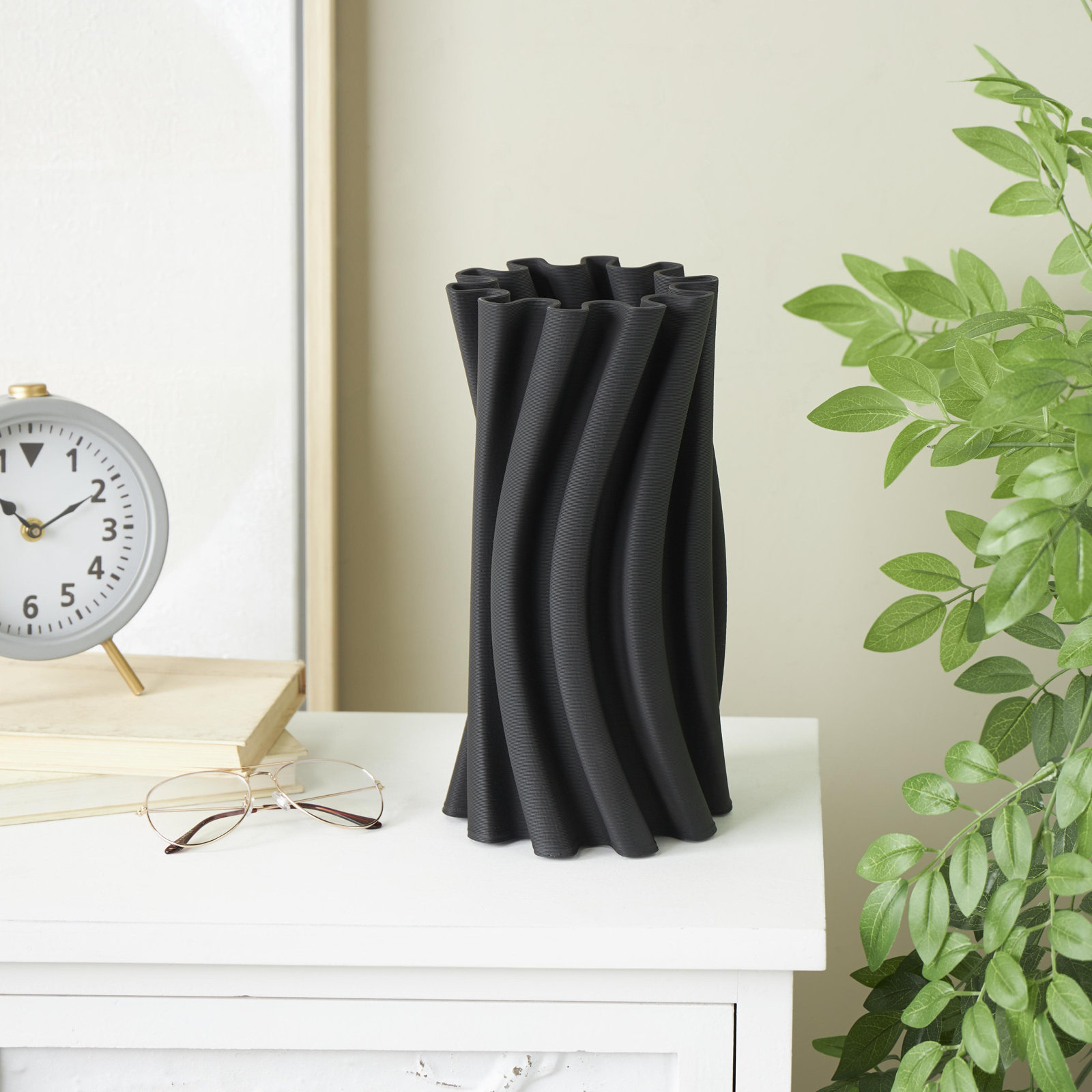 Bobbi Ceramic Table Vase, 12" H x 6.15" W x 6.15" D