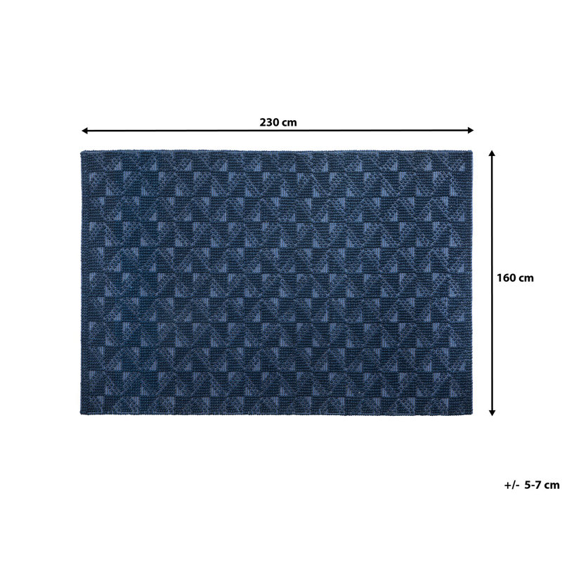 Deja Rectangle 80 cm x 150 cm Geometric Wool Hand Woven Area Rug, 140 X 200 Cm