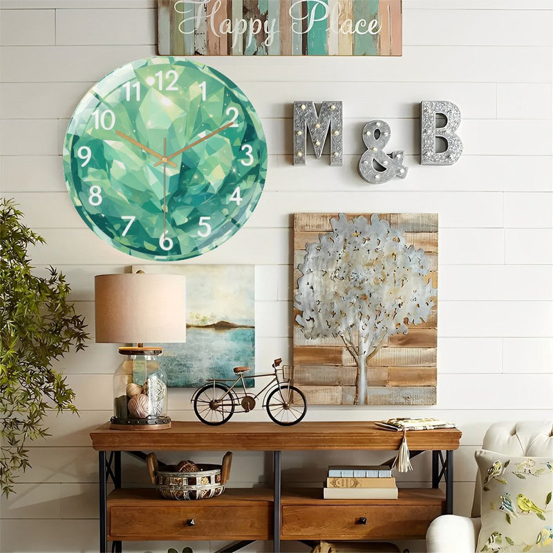 Horloge murale en verre Emerald
