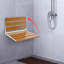 Banc de douche mural en bois pliable