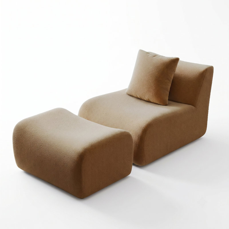 Canapé modulaire Boneless, sans assemblage requis, conception antidérapante simplifiée, pour le salon et la chambre à coucher