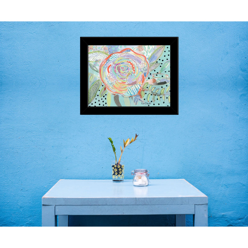 «Schnooer Bloom for Yourself», art mural encadré pour le salon, décoration murale par Kait Roberts, Cadre noir