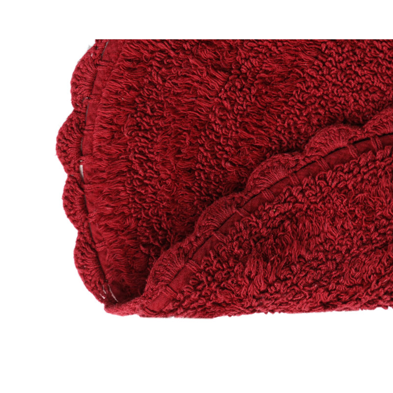 Tapis pour salle de bain 100% coton, Vin rouge