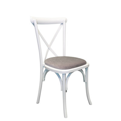 Aviles 43 cm H Cross Back Stackable Side Chair