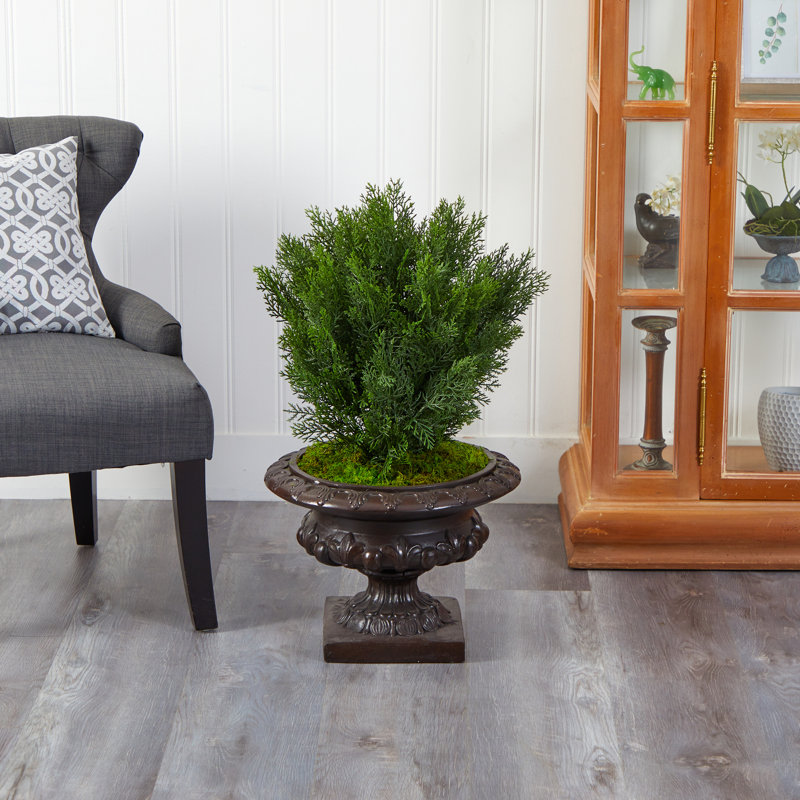 30'' Faux Cedar Tree in Stone Urn