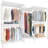 Ahlstrom 77" H Clothes Rack Load 835LBS,Garment Closet with Wire Shelf for Bedroom-783308075