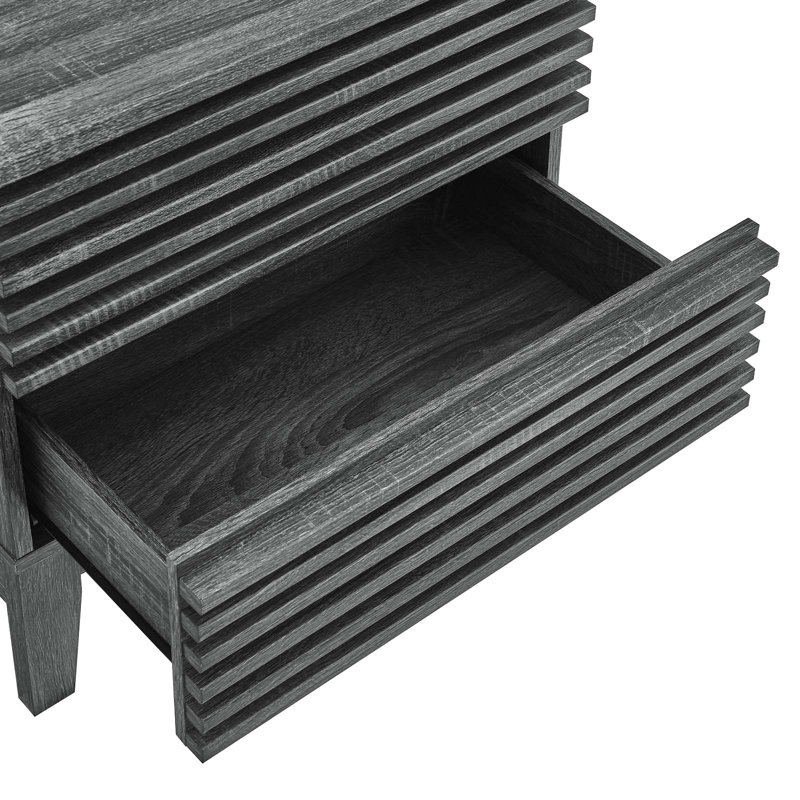 Modway Render Two-Drawer Mid-Century Modern Nightstand