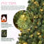 Arbre de Noël 7 pi en PVC avec 380 lumières DEL WiFi Music Sync