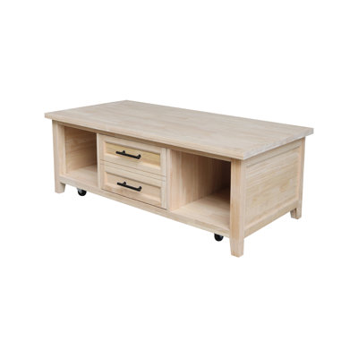 Dorissa Coffee Table with Concealed Casters