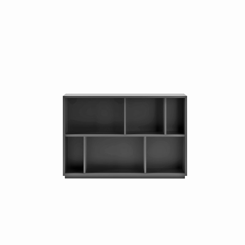 Grenda 60cm W Geometric Bookcase, Graphite