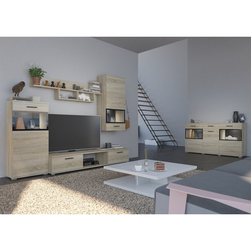 Bournemouth 154 cm W Chest of 3 Drawers, Beige